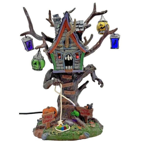 Lemax Hungry Tree House Spooky Town Halloween Village w/Adapter Works 64427 2006 - Picture 2 of 12